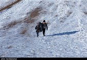 بارش برف در شهرستان دلفان و خرم آباد
