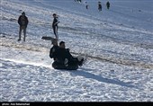 بارش برف در شهرستان دلفان و خرم آباد