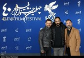 امین حیایی و عوامل فیلم برف آخر قبل از شروع اکران فیلم برف آخر در سومین روز چهلمین جشنواره فیلم فجر