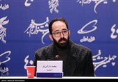محمد دارابی فرد در  نشست خبری فیلم سینمایی درب درآخرین روز چهلمین جشنواره فیلم فجر