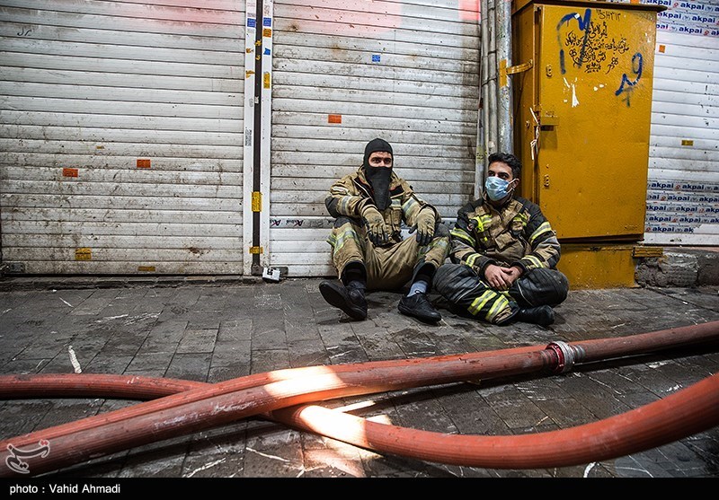 آتش‌سوزی در بازار تهران