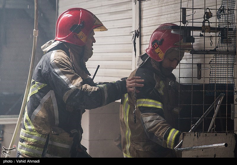 آتش‌سوزی در بازار تهران