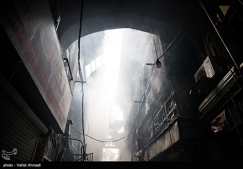 آتش‌سوزی در بازار تهران