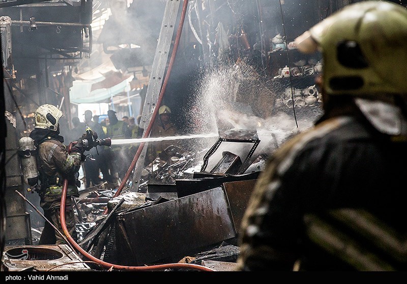 آتش‌سوزی در بازار تهران