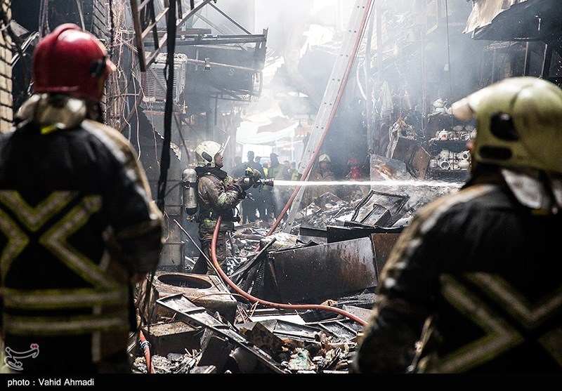 آتش‌سوزی در بازار تهران
