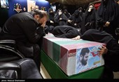 وداع با پیکر شهید مدافع حرم امیرعلی محمدیان