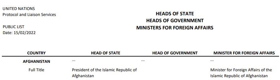 کشور افغانستان , طالبان , محمداشرف غنی , سازمان ملل متحد , 