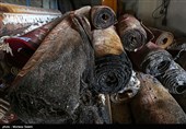 آتش سوزی در کارگاه قالیشویی در اصفهان