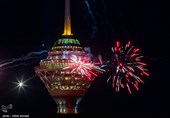 نورافشانی برج میلاد به مناسبت نیمه شعبان