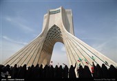 مراسم نمادین روز قدس در میدان آزادی