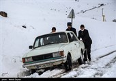 بارش برف در شهرستان اهر - آذربایجان شرقی