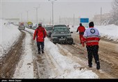 بارش برف در شهرستان اهر - آذربایجان شرقی
