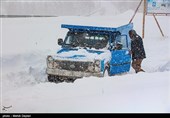بارش برف در شهرستان اهر - آذربایجان شرقی