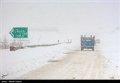 بارش برف در شهرستان اهر - آذربایجان شرقی