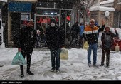 بارش برف در شهرستان اهر - آذربایجان شرقی