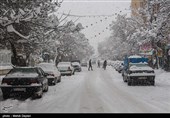 بارش برف در شهرستان اهر - آذربایجان شرقی