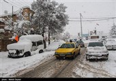 بارش برف در شهرستان اهر - آذربایجان شرقی