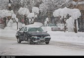 بارش برف در شهرستان اهر - آذربایجان شرقی