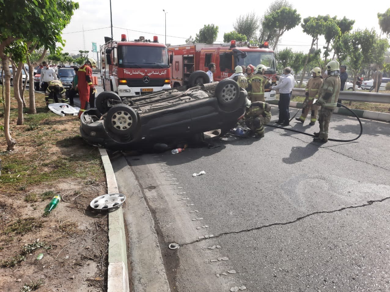 پلیس راهور | پلیس راهنمایی و رانندگی , آتش‌نشانی , سازمان آتش‌نشانی تهران , حوادث , اورژانس , 