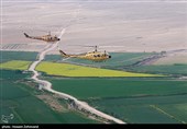 تمرین رژه بالگردی در رمپ پروازی مرکز تکاور نزاجا