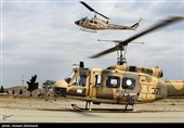 تمرین رژه بالگردی در رمپ پروازی مرکز تکاور نزاجا