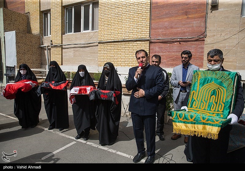 مراسم استقبال از پیکرمطهر شهید گمنام در دبیرستان شاهد امام حسین (ع)