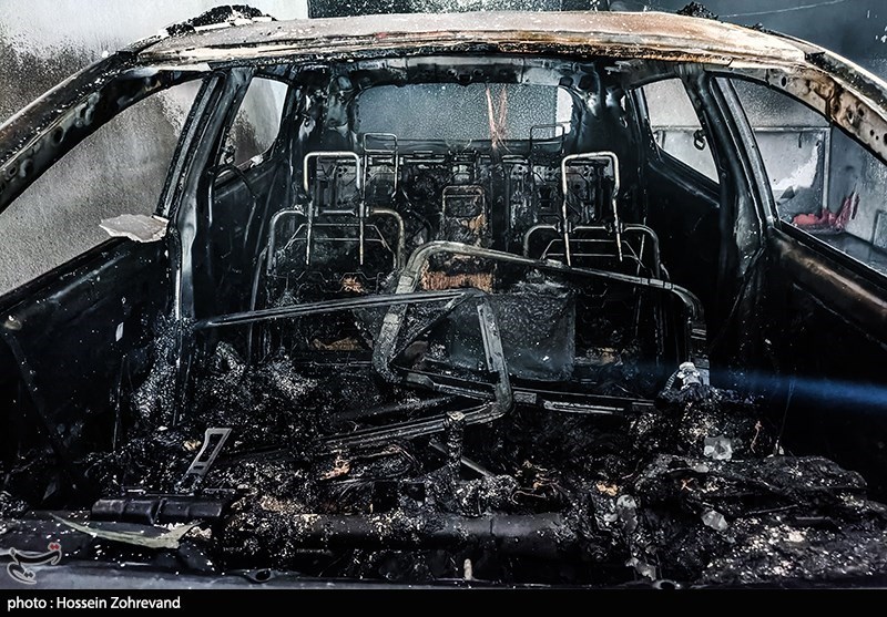 آتش سوزی  در ساختمان مسکونی در خیابان میرزای شیرازی