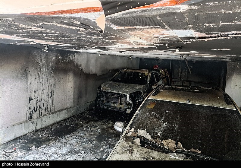 آتش سوزی  در ساختمان مسکونی در خیابان میرزای شیرازی