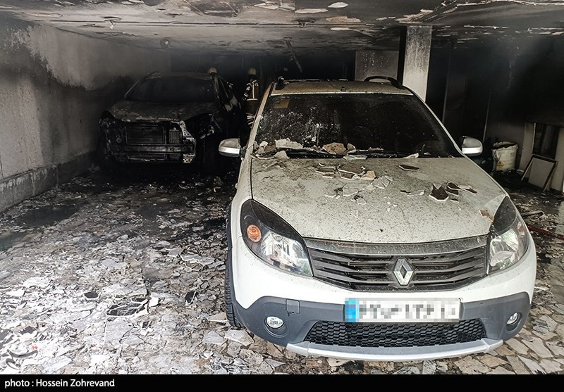 آتش سوزی  در ساختمان مسکونی در خیابان میرزای شیرازی