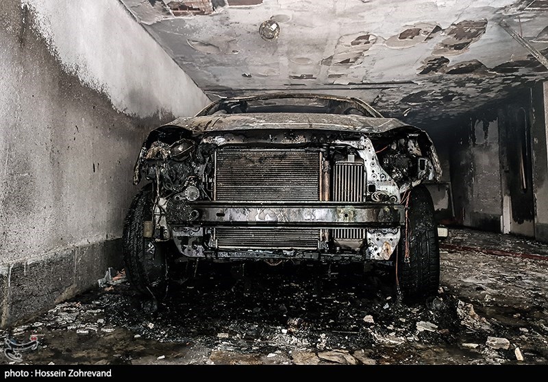 آتش سوزی  در ساختمان مسکونی در خیابان میرزای شیرازی