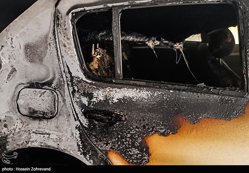 آتش سوزی  در ساختمان مسکونی در خیابان میرزای شیرازی