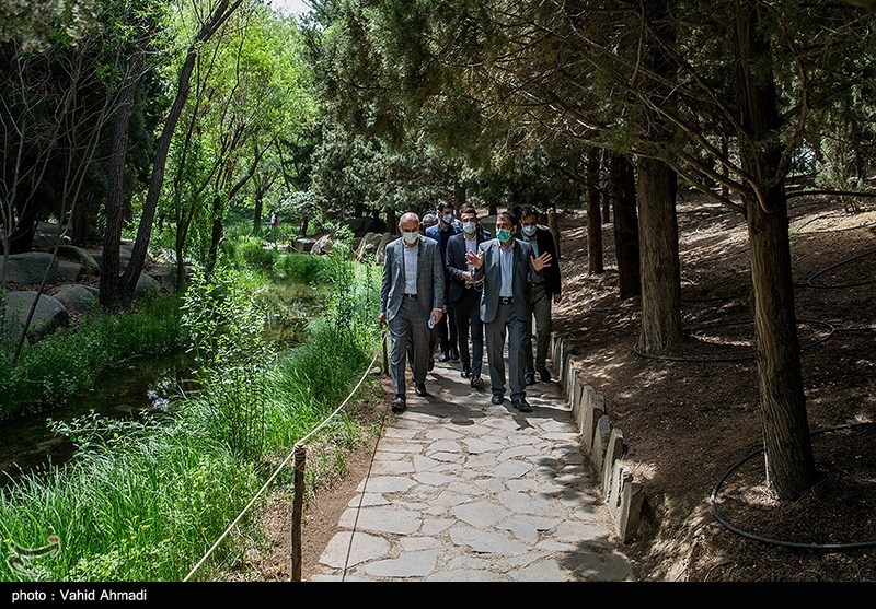 بازدید معاون دادستان کشور از باغ گیاه‌شناسی و کارگاه احداث برج‌های مشرف به باغ