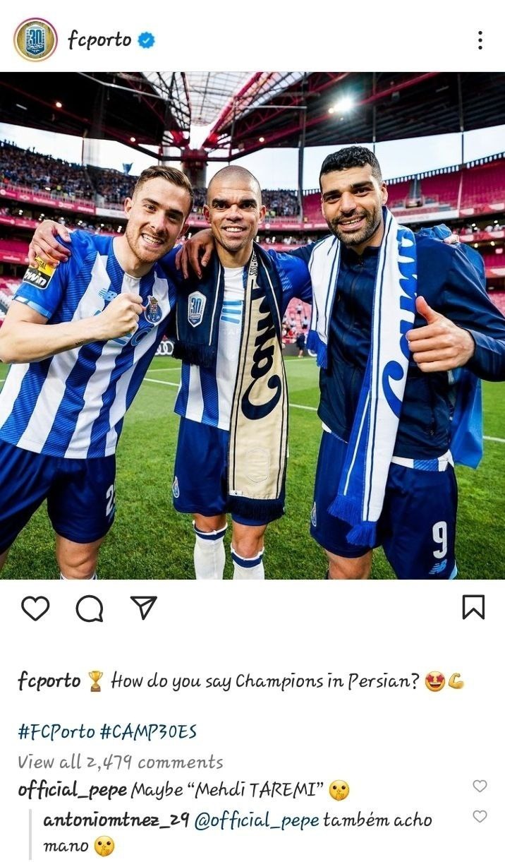 تیم فوتبال پورتو پرتغال , مهدی طارمی , 