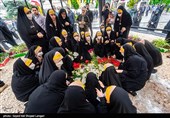 آیین تشییع  پیکر شهید گمنام در مازندارن