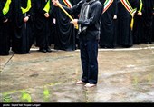 آیین تشییع  پیکر شهید گمنام در مازندارن