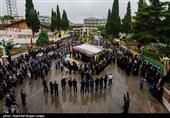 آیین تشییع  پیکر شهید گمنام در مازندارن