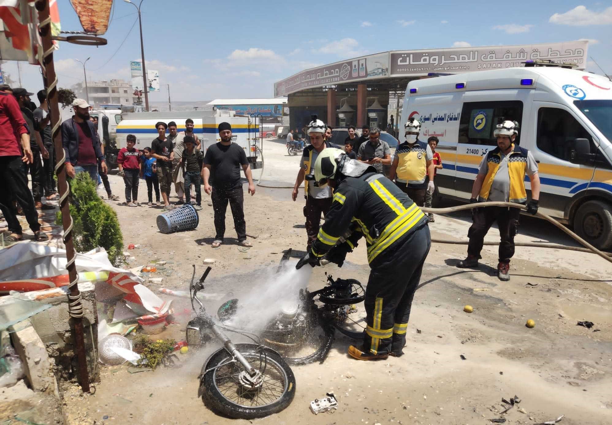 انفجار در نزدیکی مقر نیروهای ترکیه در سوریه + تصاویر