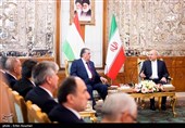 دیدار امامعلی رحمان رئیس جمهور تاجیکستان با محمد باقر قالیباف رئیس مجلس شورای اسلامی 