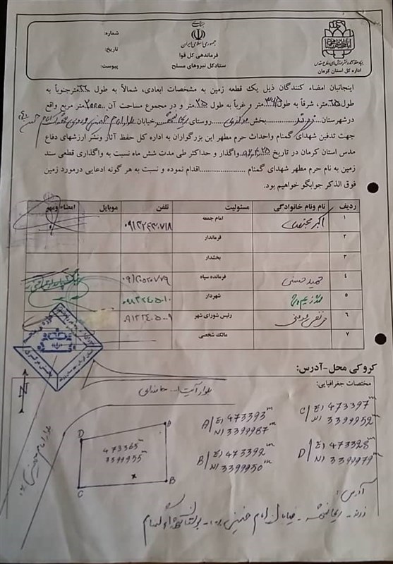 استان کرمان , شهید , شهدای گمنام , 