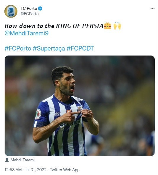 مهدی طارمی , لژیونرهای فوتبال ایران , تیم فوتبال پورتو پرتغال ,