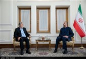 دیدار زیاد نخاله دبیر کل جهاد اسلامی فلسطین با حسین امیرعبداللهیان وزیر امور خارجه