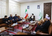دیدار محسن رضایی  معاون اقتصادی رئیس جمهور با آیت الله سید هاشم حسینی بوشهری رئیس جامعه مدرسین حوزه علمیه قم