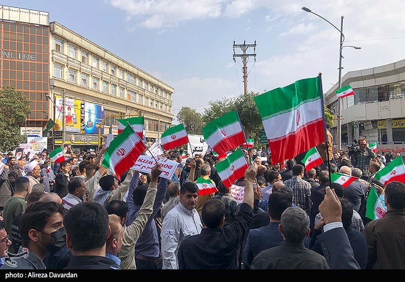 راهپیمائی مردم اردبیل  در محکومیت اغتشاشات اخیر