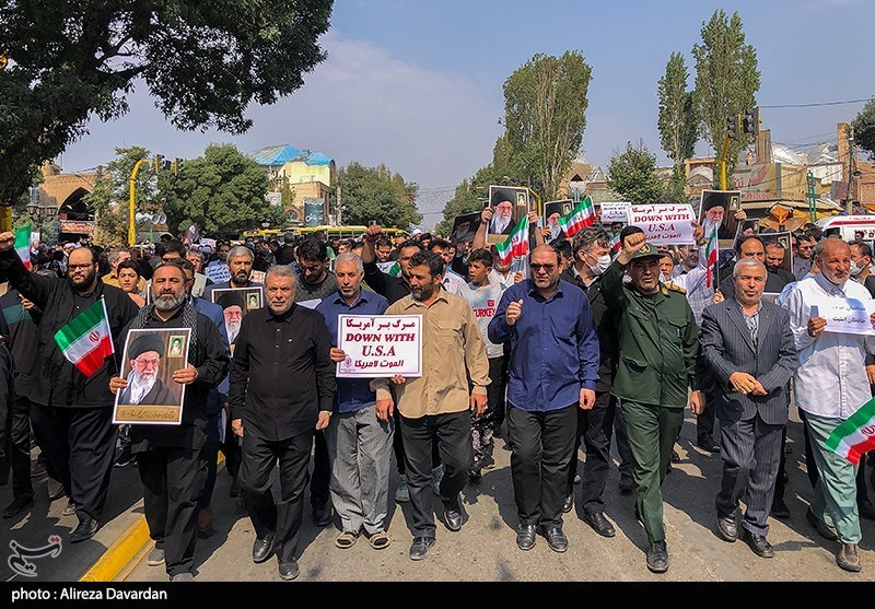 راهپیمائی مردم اردبیل  در محکومیت اغتشاشات اخیر