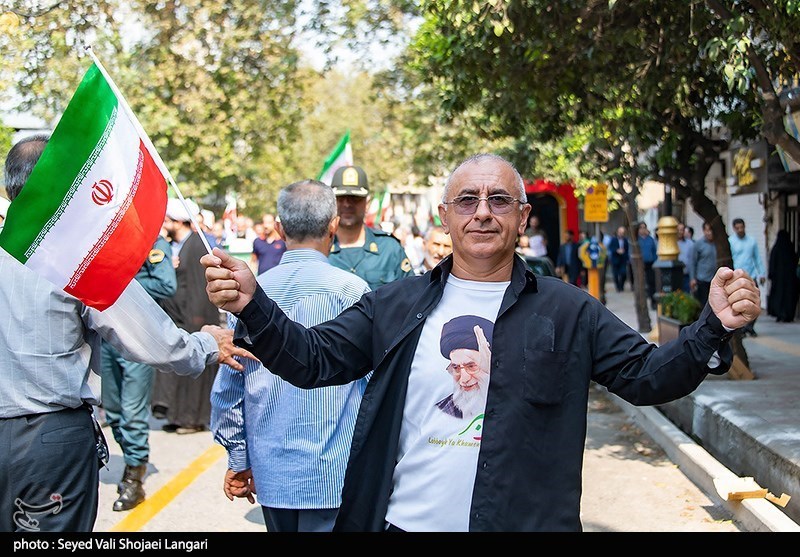 راهپیمائی مردم  ساری در محکومیت اغتشاشات اخیر