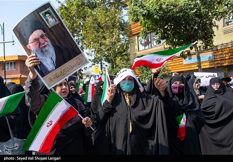 راهپیمائی مردم  ساری در محکومیت اغتشاشات اخیر