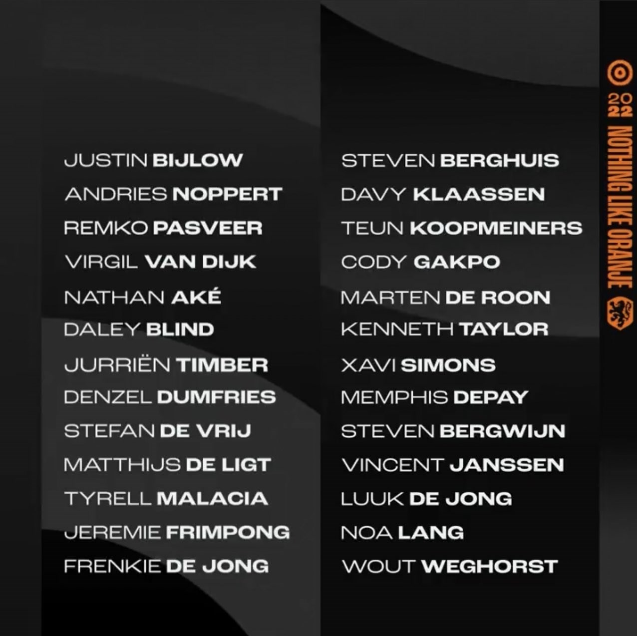 جام جهانی 2022 قطر , تیم ملی فوتبال هلند ,