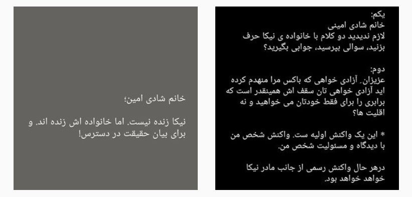 اغتشاشات 1401 , نیکا شاکرمی , 