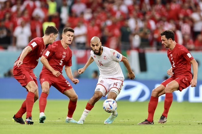 تیم ملی فوتبال تونس , جام جهانی 2022 قطر , جام جهانی قطر , تیم ملی فوتبال دانمارک , 