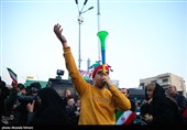 جشن پیروزی تیم ملی درخیابان های تهران 
